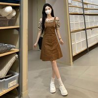 束域 女士短袖连衣裙 04102e