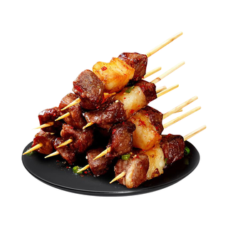 目无全牛安格斯牛肉串 腌制空气炸锅烧烤食材 露营户外小肉串 720g【60串】
