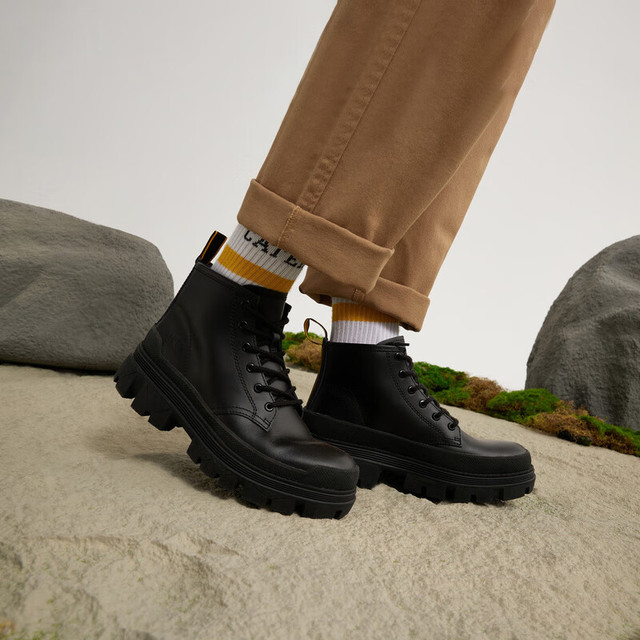 PLUS会员：CAT erpillar 男女同款户外牛皮工装靴