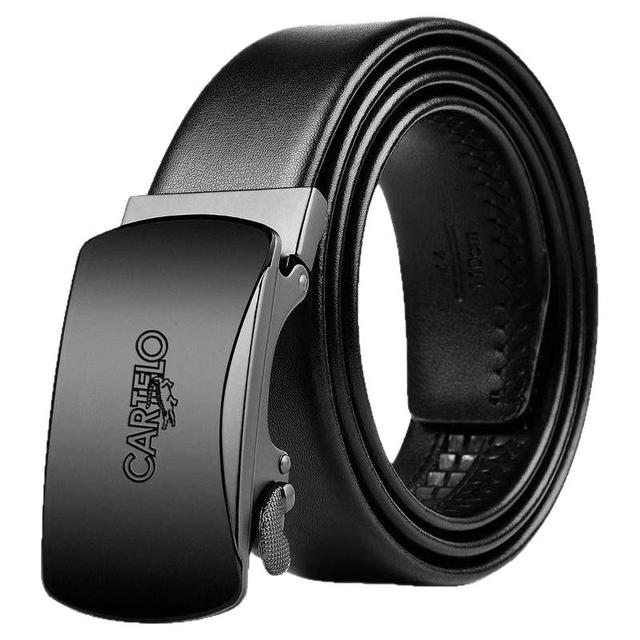 卡帝乐鳄鱼 皮带男2025纯牛皮自动扣休闲真皮中青年商务腰带潮