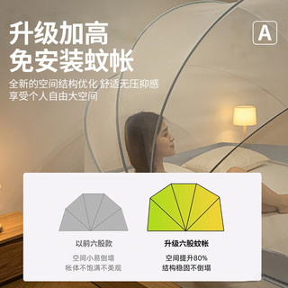 全品屋宿舍家用免安装折叠防摔蒙古包蚊帐架