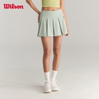 威尔胜 官方夏季女士PLEATED经典运动网球弹力半身裙带底裤