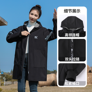 长袖围裙防水罩衣加绒保暖加厚大褂工作服户外冬季省服男女外套