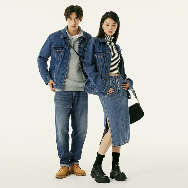 PLUS会员：Levi's 真五折！情侣同款美式经典复古休闲时尚潮牌修身牛仔夹克外套