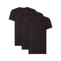 Calvin Klein冬季新年CK潮流保暖男士短袖t恤内搭打底衫3件套装黑S 001黑色（3件装）