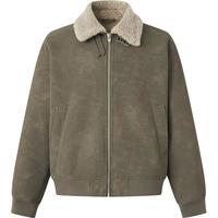 CHINISM丨皮毛一体仿麂皮夹克男冬季毛领美拉德加厚羊羔毛外套