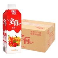 汇源 混合果蔬汁 果蔬汁饮料 汇源100%果蔬汁290ml*24盒整箱装 礼盒装