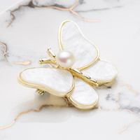 天使之泪 淡水珍珠项链女S925银母亲节7-8mm淡水珍珠胸针