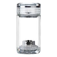 水宜生钛杯玻璃杯双层纯钛泡茶杯高档便携耐高温抗菌杯男女士父亲节 钛晶【180ml】