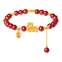 周大生 马上有“财”红玛瑙手串女本命年生日礼物礼盒装