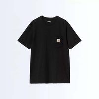 移动端：carhartt 圆领 T 恤 k87 blk  重磅短袖口袋