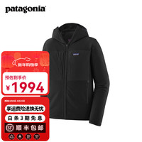Patagonia 男士R2户外防风保暖抓绒衣运动休闲连帽衫  Techface 83731 BLK M