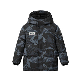 波司登 儿童极寒羽绒服 男童户外长款四防 9CY2 冰雾山川粉