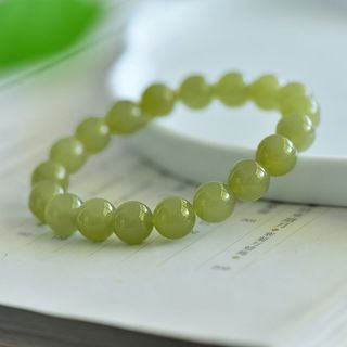 老庙和田玉青海料高货优雅转运手串马年赠礼盒