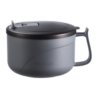 美厨（maxcook）304不锈钢泡面碗 饭盒餐杯泡面杯1200ML 蓝灰色MCFT0070 蓝灰色1200ml