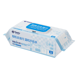 金士达 加大加厚厨房湿巾 1包*80抽 20*20cm