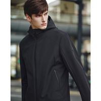 GIOVANNI VALENTINO 【易去污】秋冬款内里加绒保暖连帽外套休闲夹克外套男