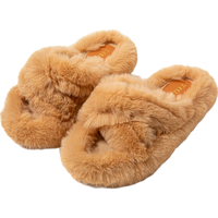 她享 居家毛毛拖鞋 TY229 卡其色