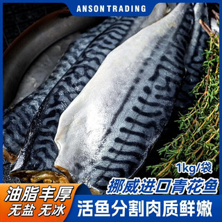 ANSON挪威青花鱼进口深海鱼类特大青花鱼鲭鱼鲐鲅鱼生鲜海鲜送礼 挪威青花鱼2kg【8-12片】