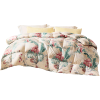 富安娜（FUANNA）印花防羽鹅绒被 保暖防钻绒鹅绒被子 苏幕遮印花鹅绒四季被 1.2m(152*210cm)