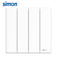 西蒙（SIMON）西蒙开关插座i3air哑光白超薄款86型五孔面板奶油风 四开双控开关