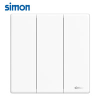 西蒙（SIMON）西蒙开关插座i3air哑光白超薄款86型五孔面板奶油风 三开单控开关