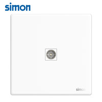 西蒙（SIMON）西蒙开关插座i3air哑光白超薄款86型五孔面板奶油风 电视插座
