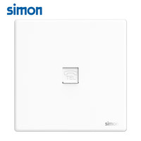 西蒙（SIMON）西蒙开关插座i3air哑光白超薄款86型五孔面板奶油风 电话插座