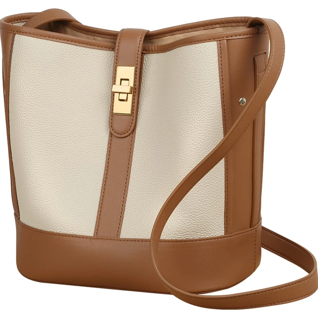 卡里普斯（CALYPSO）头层牛皮水桶包大容量2025真皮女包礼物轻奢单肩斜挎包高级感通勤