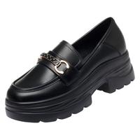 帕克吉尔春秋女士亮面真皮乐福鞋时尚水钻女鞋软底亮皮乐福鞋