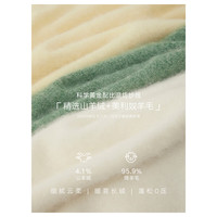 【京东直采】羊绒羊毛拉绒毛衣女V领宽松无缝柔软毛衣百搭针织衫 天幕灰 均码