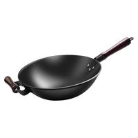 中福 铸铁炒锅 30cm 圆底锅+锅盖