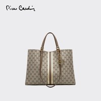 皮尔·卡丹 皮尔卡丹老花通勤大容量时尚单肩托特2025新款公文女包送女友礼物
