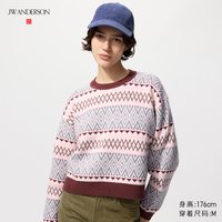 优衣库 合作款/女装费尔岛风圆领针织衫/毛衣毛衫479865