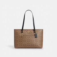 COACH 官方 奥莱款STATION女士PVC配皮单肩手提包托特包CCD69