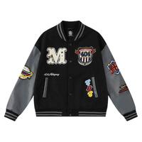 404MOBGANG 美式复古重工刺绣棒球服夹克
