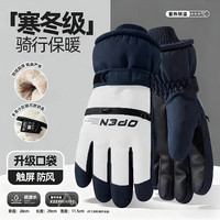 夏娃的色彩 女防水加绒加厚棉防风男滑雪手套