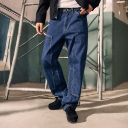 Levi's 25年秋冬男士复古 565宽松休闲直筒工装伐木裤牛仔裤