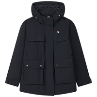 FILA 斐乐女士棉服2030春季时尚休闲连帽派克服保暖外套