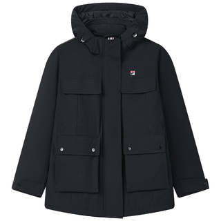 FILA 斐乐女士棉服2030春季时尚休闲连帽派克服保暖外套