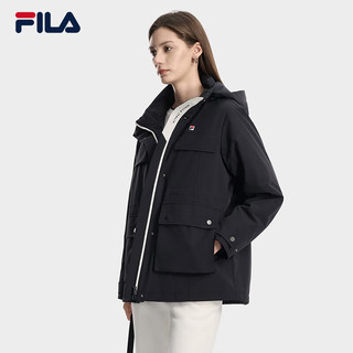 FILA 斐乐女士棉服2030春季时尚休闲连帽派克服保暖外套