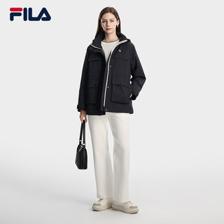 FILA 斐乐女士棉服2030春季时尚休闲连帽派克服保暖外套