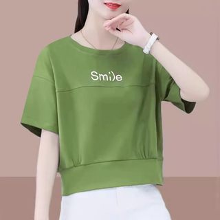 纯棉短袖T恤女2026夏装打底衫薄款半袖体恤宽松显瘦高腰上衣 橄榄绿 3XL