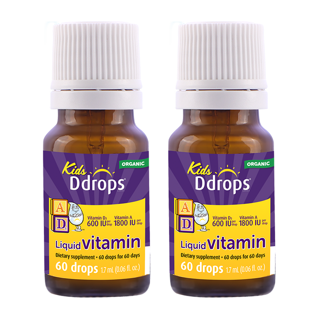 Ddrops 滴卓思 1岁-18岁 儿童维生素D3 AD滴剂 1.7ml*2瓶