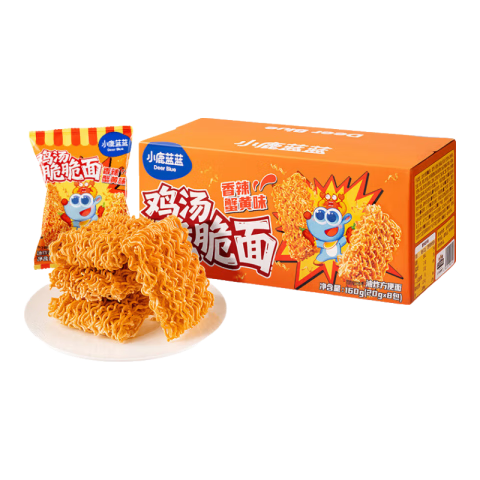 小鹿蓝蓝 鸡汤脆脆面 香葱鸡汁味/160g