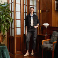 Levi's李维斯匠心丹宁日本面料女士美式复古vintage休闲牛仔外套 黑色
