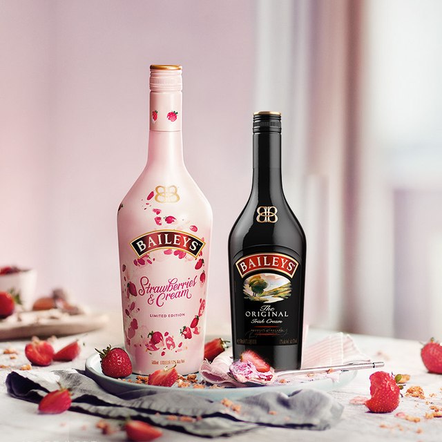 移动端：百利甜酒 甜酒原味500ml+草莓味700ml双支配制奶油力娇酒酒