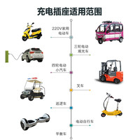 一拓电动车充电桩智能充电插座电瓶车电动自行车三轮车大功率支持微信扫码刷卡智能5孔插座 自用免费款
