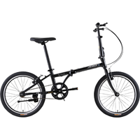 京东京造 F3折叠自行车单速20英寸成年人男女通勤休闲单车 F3 单速 20英寸V刹黑色