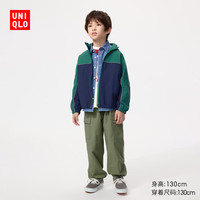 优衣库 童装男童女童工装束脚裤长裤裤子户外防蚊裤483502 56 橄榄色 160